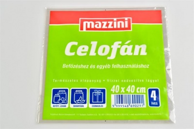 Celofán, 4 ív, 40x40 cm, MAZZINI