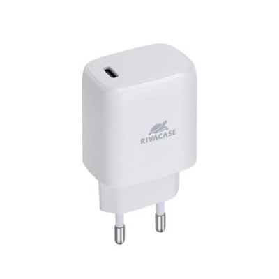 Hálózati töltő, 20W, USB-C (PD 3.0), RIVACASE "PS4191", fehér